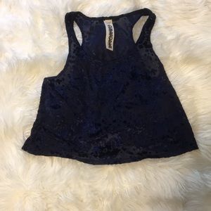Velvet burnout crop top